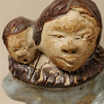 keramik grønlænder eskimo skulptur gammel figur