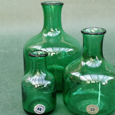 grøn Reijmyre glas vase retro vaser gamle flasker genbrug