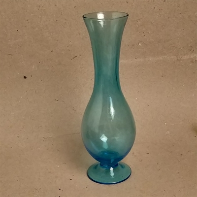 Høj slank turkis glas vase retro vase