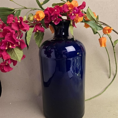 koboltblaa-cylindervase-glasvase-med-hals-gammel-flaske-