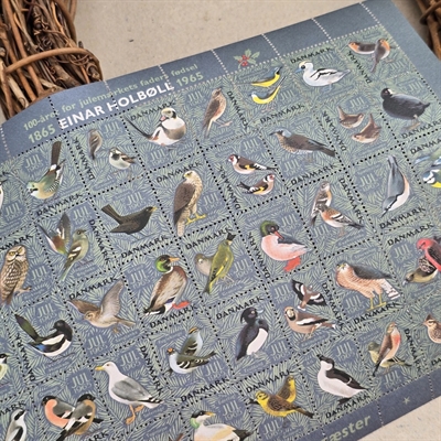 julemærke-dueblå-danske-fugle-Einer-Holboll-1965