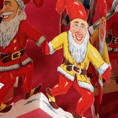  gammelt julepynt, papremse af 12 julemænd svensk julepynt