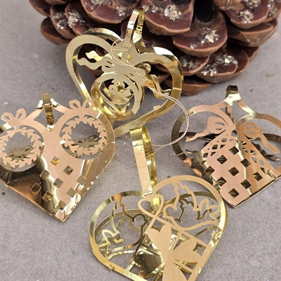 julehjerter-guldfolie-retro-juletræspynt-forskellige