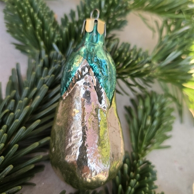 glasjuletræspynt-aubergine-rosa-grøn-top-gammel-glaspynt-til-juletræet