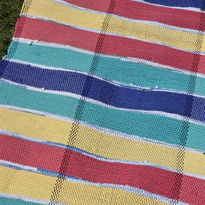 klare-striber-røde-gule-grønne-blå-svensk-løber-gammelt-kludetæppe