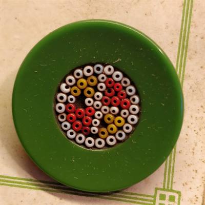 retro grøn glas knap mini perler gamle knapper