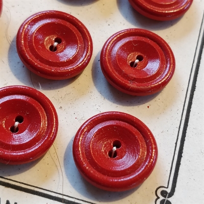 tomatfarvet med stribe dekoration retro plastik knap på ark genbrugs knap