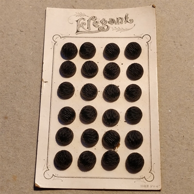 hel ark halvrunde gamle glasknapper rillet overflade genbrug