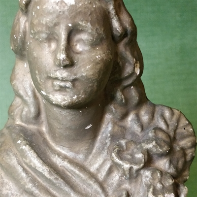 gipsfigur Maria gammel skulptur fra Belgien genbrug