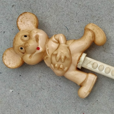 rangle Mickey Mouse lyserød plastik vintage plastiklegetøj