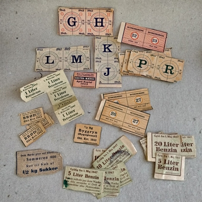 blandede-rationeringsmærker-første-anden-verdenskrig-