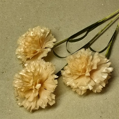 rosa nelliker grønne blade buket fra 1950 gamle tyske kunstige papirblomster