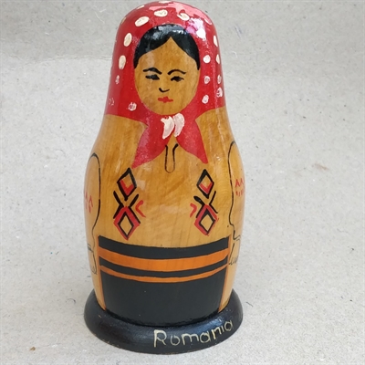 babushka prikket tørklæde gammel matryoshka, nesting doll fra Rusland.