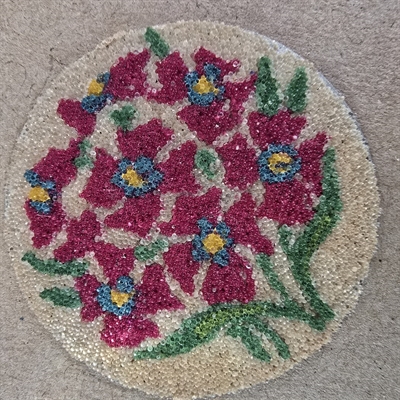 ubrændt emalje plader blomsterbuketter gamle franske 