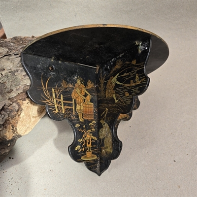 sort-vaeghylde-orange-gyldne-kinesiske-bemaling-gammel-sammenklappelig-hylde