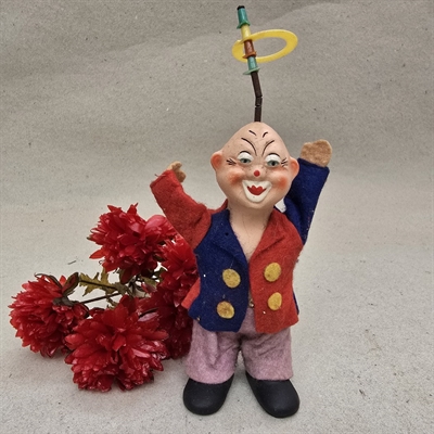Klovn til optræk, gammelt mekanisk legetøj.