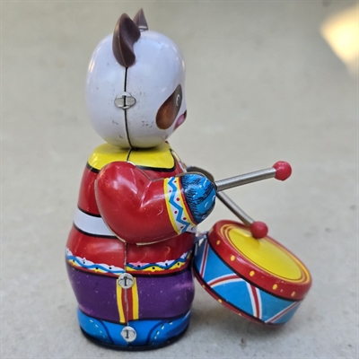 panda-trommer-glade-farver-metal-mekanisk-figur-China-retro-legetoej