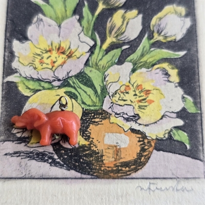 charms-vedhaeng-elefant-i-roed-koral-vintage-smykkedel