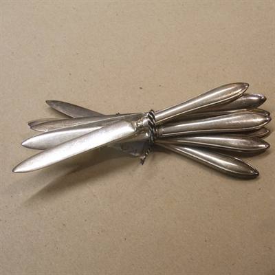 frugtknive i metal plet brugt bestik