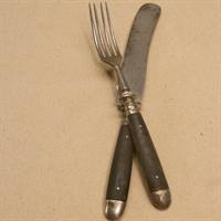 svensk jern bestik gammelt bonde kniv gaffel