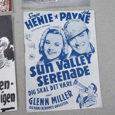 Forsiden på filmprogrammet Sun Valley Serenade, old film programs programmer gamle