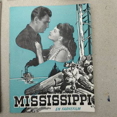 Filmen Mississippi på forsiden af filmprogram, old film programs programmer gamle