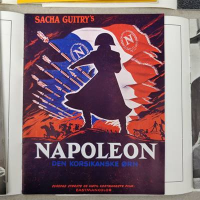 Filmprogram med filmen !Napoleon" på forsiden, old film programs programmer gamle